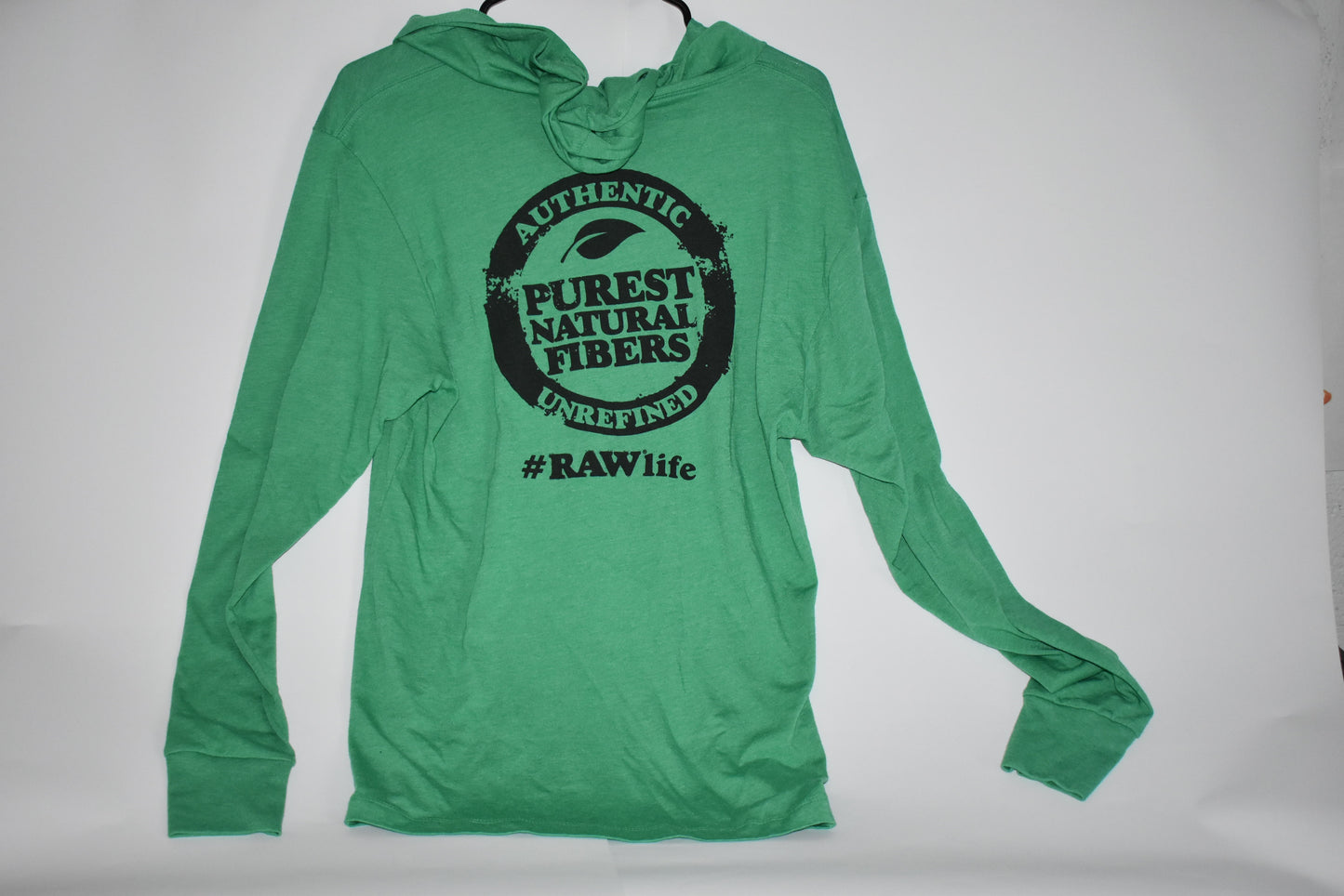 raw green hoodie Medium