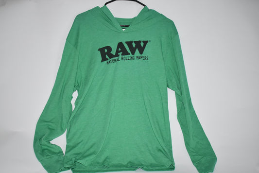 raw green hoodie Medium