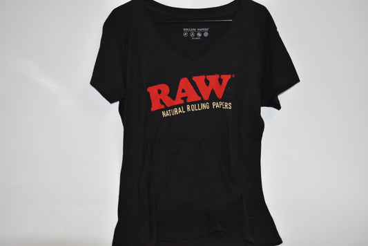 raw ladies  V-neck t-shirt XL