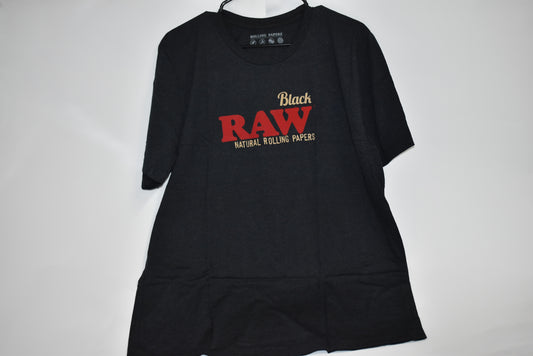 black raw natural rolling paper shirt XL