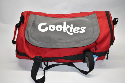 cookies parks utility smell proof nylon duffel bag red