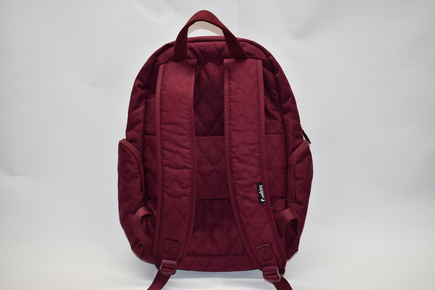 cookies v4 smell proof quilted nylon tonal backpack burgundy